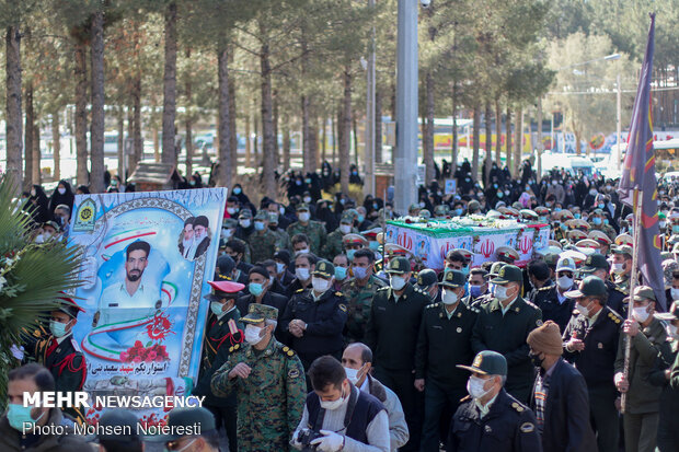 تشییع شهید مدافع وطن سعید بنی اسدی در بیرجند