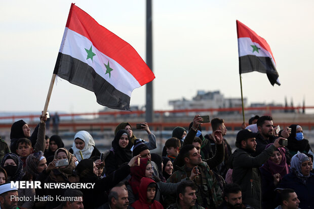 مراسم بزرگداشت سرداران شهید حاج قاسم و ابو مهدی در شهر حما