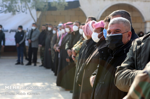 مراسم بزرگداشت سرداران شهید حاج قاسم و ابومهدی در شهر حلب