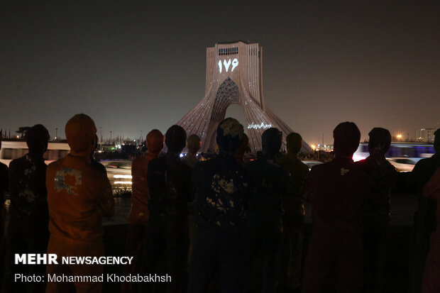  Video mapping on memorial of victims of Ukrainian plane