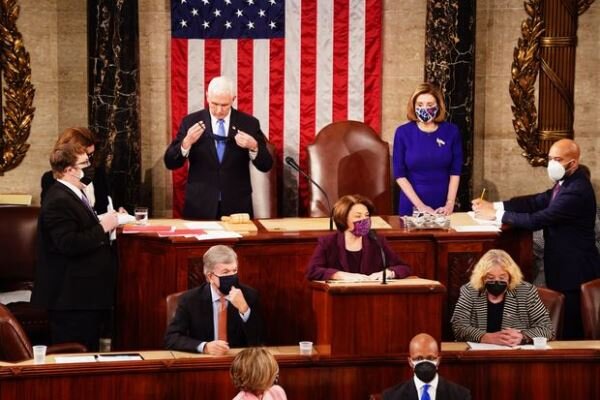 کنگره آمریکا پیروزی «جو بایدن» در انتخابات ۲۰۲۰ را تأیید کرد