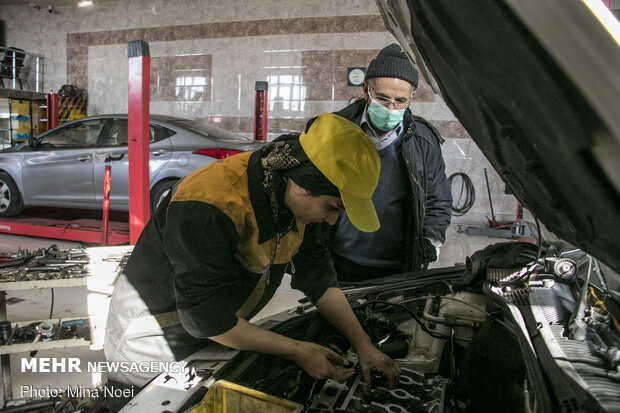 1st female mechanic in Tabriz