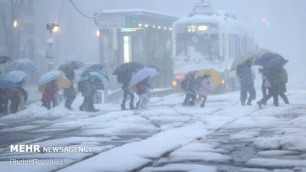  بارش سنگین برف در ژاپن با ۱۰ کشته و ۳۰۰ مصدوم