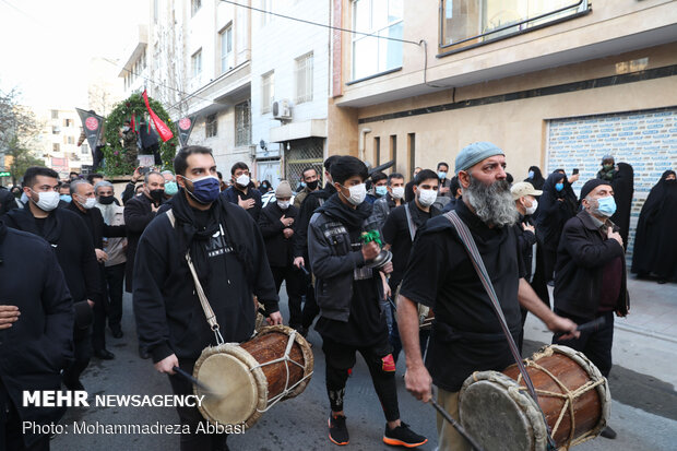 مراسم تشییع پیکر دو شهید گمنام در وحیدیه تهران