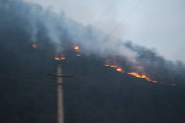 آتش سوزی ارتفاعات دامنه جنوبی سیاه کوه دهلران مهار شد