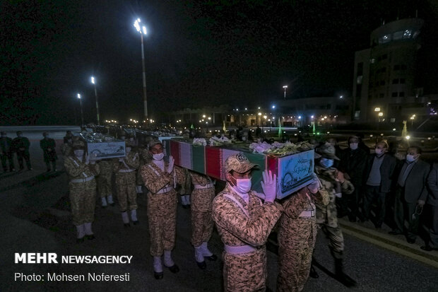  مراسم استقبال از پیکر ۵ شهید گمنام دفاع مقدس در بیرجند