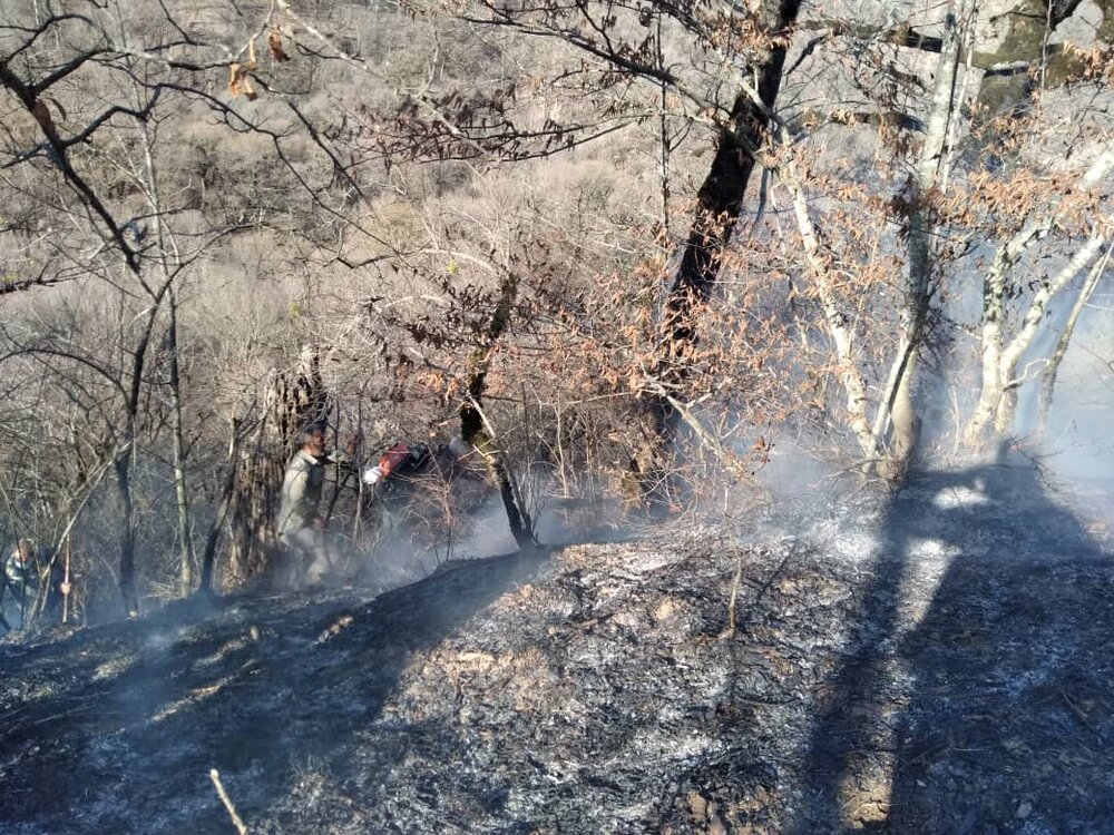 آخرین وضعیت آتش‌سوزی سیاه‌کوه دهلران