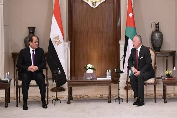 رئیس جمهور مصر و شاه اردن دیدار کردند