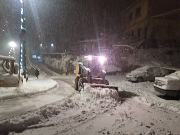 بارش برف در شهر تاریخی ماسوله