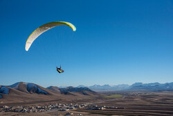 Paragliding over Iran's Zagros Mountains
