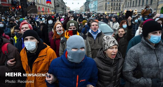 تجمع معترضین به بازداشت «ناوالنی» در چند شهر روسیه