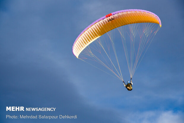 Paragliding above Iran sky