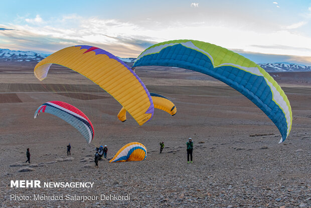 Paragliding above Iran sky