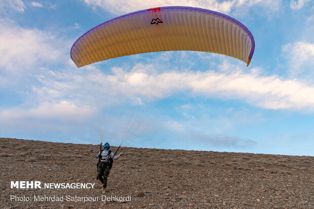 Paragliding above Iran sky