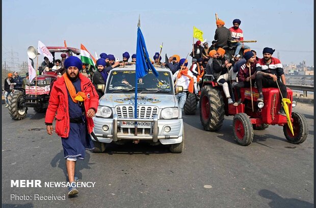 اعتراضات گسترده کشاورزان هندی در روز جمهوری