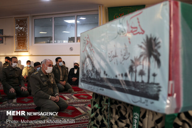 مراسم وداع با پیکر شهید گمنام دفاع مقدس