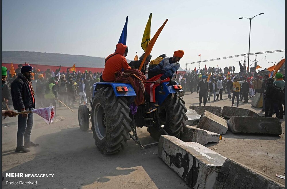 تظاهرات کشاورزان در دهلی به خشونت کشیده شد