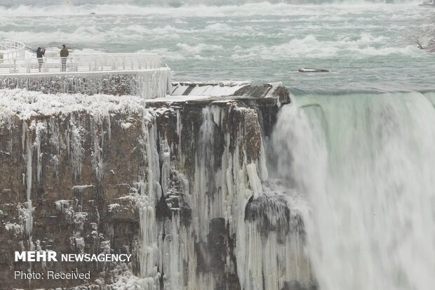 Aşırı soğuktan donan Niagara Şelalesi'nden fotoğraflar