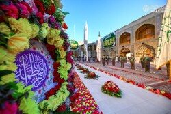 Imam Ali's Shrine decorated with flowers