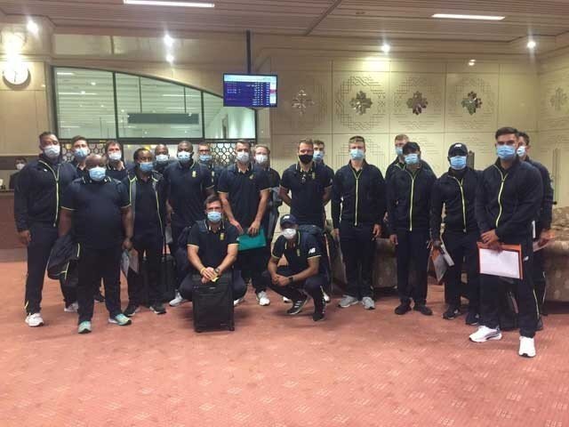 جنوبی افریقہ کی کرکٹ ٹیم کا  20 رکنی دستہ لاہور پہنچ گیا