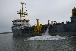 Dredging operation in Astara port