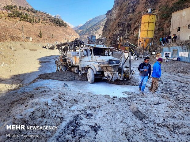 10 کشته و 150 مفقودی بر اثر شکست یخچال طبیعی در هند