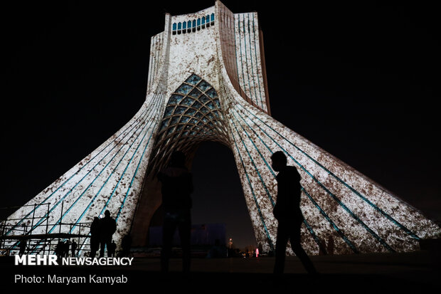 ویدئو مپینگ برج آزادی به مناسبت ۲۲ بهمن