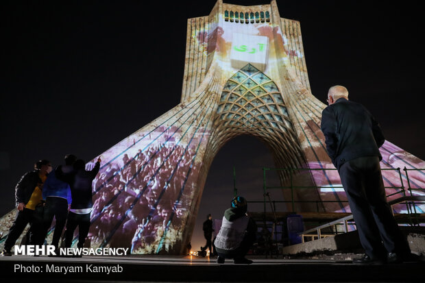 ویدئو مپینگ برج آزادی به مناسبت ۲۲ بهمن