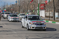 راهپیمایی خودرویی و موتوری در خیابان‌های اردبیل برگزار شد