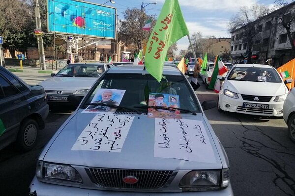 راهپیمایی خودرویی ۲۲ بهمن در ساری