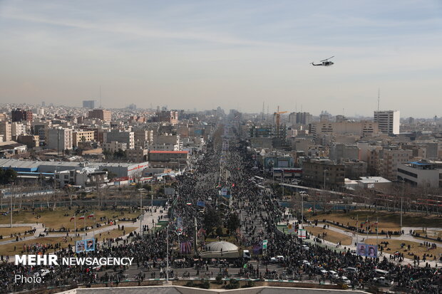 Tehran’s iconic Azadi Square during rallies