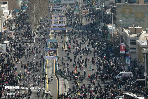 Tehran’s iconic Azadi Square during rallies