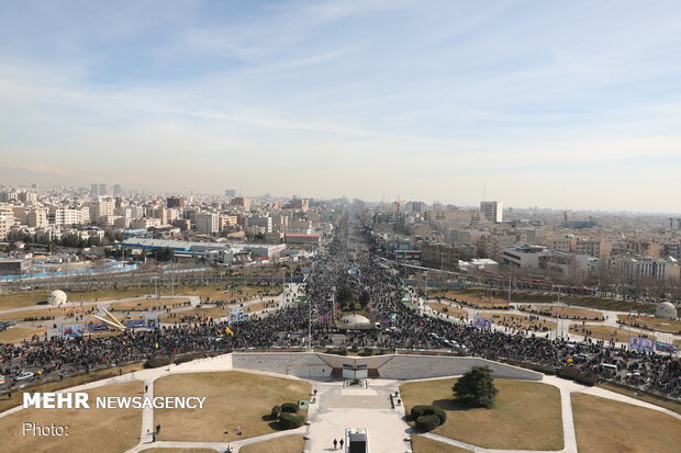 Tehran’s iconic Azadi Square during rallies