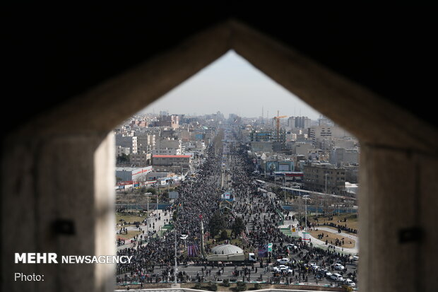 Tehran’s iconic Azadi Square during rallies