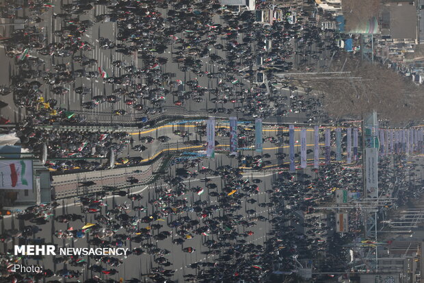 Tehran’s iconic Azadi Square during rallies