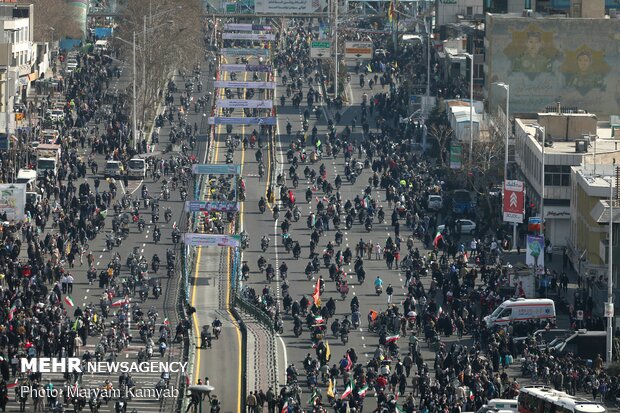 Tehran’s iconic Azadi Square during rallies