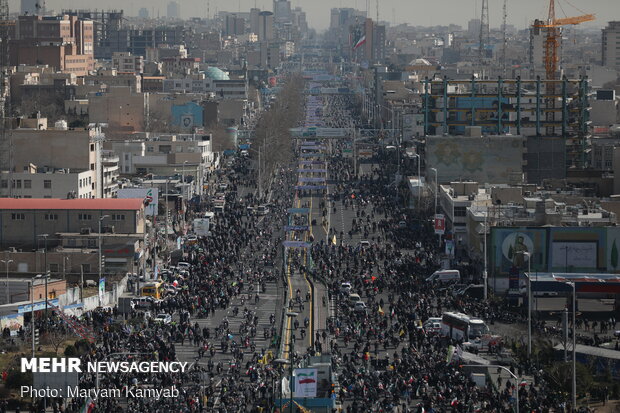 Tehran’s iconic Azadi Square during rallies