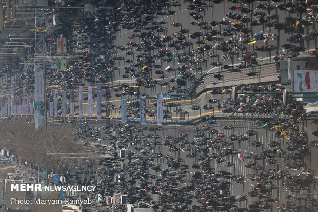 Tehran’s iconic Azadi Square during rallies