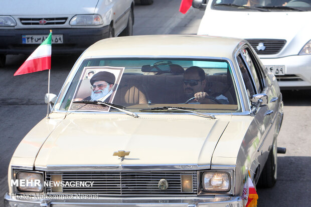 راهپمایی خودرویی ۲۲ بهمن در گرگان