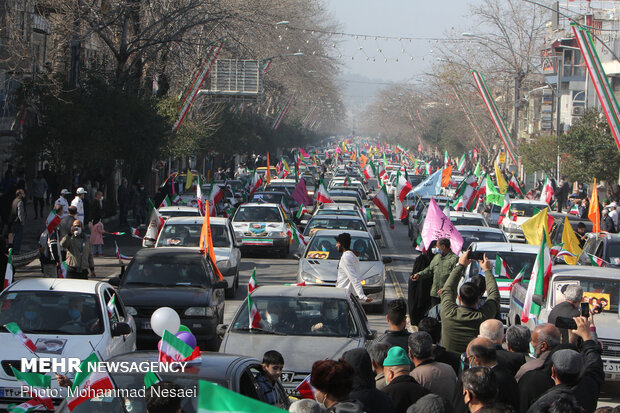 راهپمایی خودرویی ۲۲ بهمن در گرگان