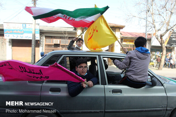 راهپمایی خودرویی ۲۲ بهمن در گرگان