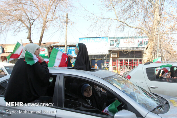 راهپمایی خودرویی ۲۲ بهمن در گرگان