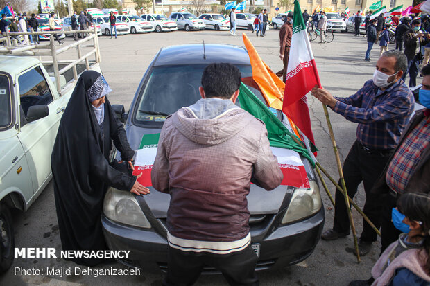 راهپیمایی موتوری 22 بهمن در یزد