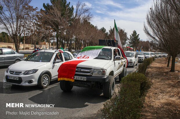 راهپیمایی موتوری 22 بهمن در یزد