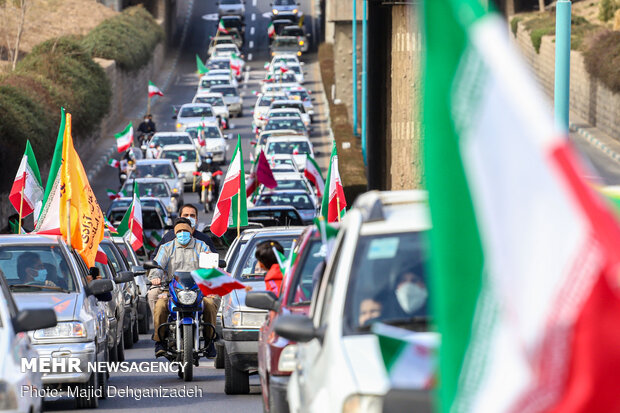 راهپیمایی موتوری 22 بهمن در یزد