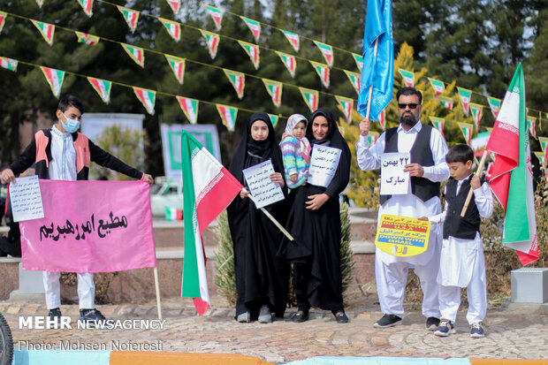 راهپیمایی موتوری و ماشینی 22 بهمن در بیرجند