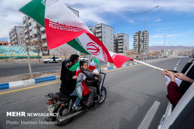 راهپیمایی موتوری و ماشینی 22 بهمن در بیرجند