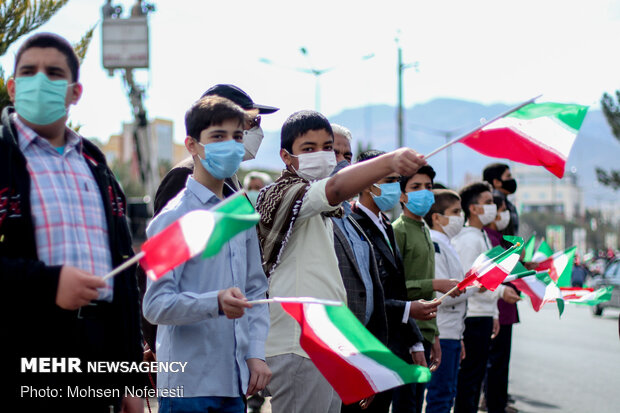 راهپیمایی موتوری و ماشینی 22 بهمن در بیرجند