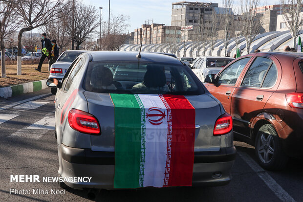 برگزاری راهپیمایی ۲۲ بهمن به‌صورت خودرویی و موتوری در تبریز