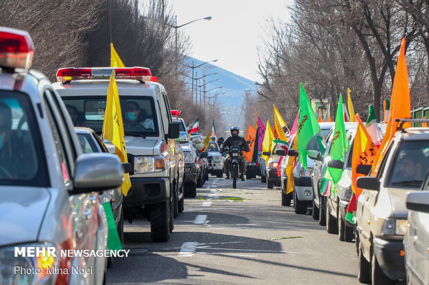 برگزاری راهپیمایی ۲۲ بهمن به‌صورت خودرویی و موتوری در تبریز